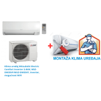 Klima uređaj Mitsubishi Electric Comfort Inverter 3.4kW, MSZ-DW35VF/MUZ-DW35VF, Inverter, mogućnost WiFi SA MONTAŽOM